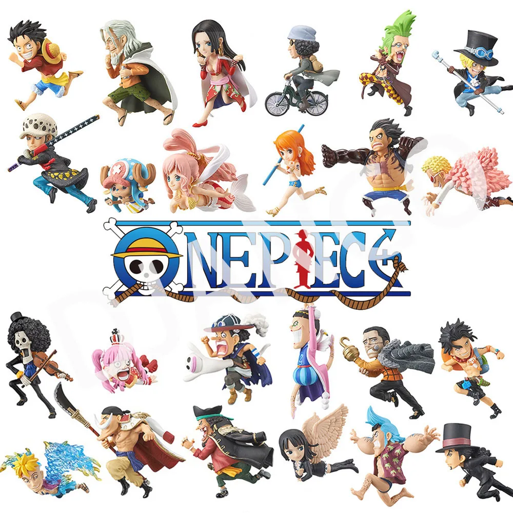 6 шт./лот цельный Набор фигурок WCF Luffy Zoro Shanks Ace Nami ПВХ аниме экшн-фигурка манга