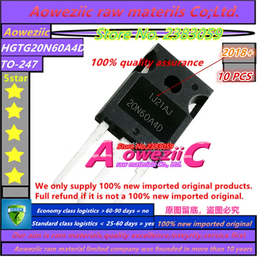 Aoweziic 2018 + 100% Новый импортный оригинальный HGTG20N60A4D 20N60A4D TO-247 IGBT на однотрубном