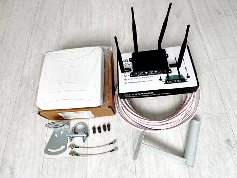 Готовый комплект интернета 15дб Keenetic прошитый WIFI роутер LTE 4G 3G панельная MIMO антенна 4G 3G 15-17 дб для дачи дома