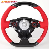 ledlcd carbon fiber smooth leather steering wheel with fit for ferrari 458 488 f12