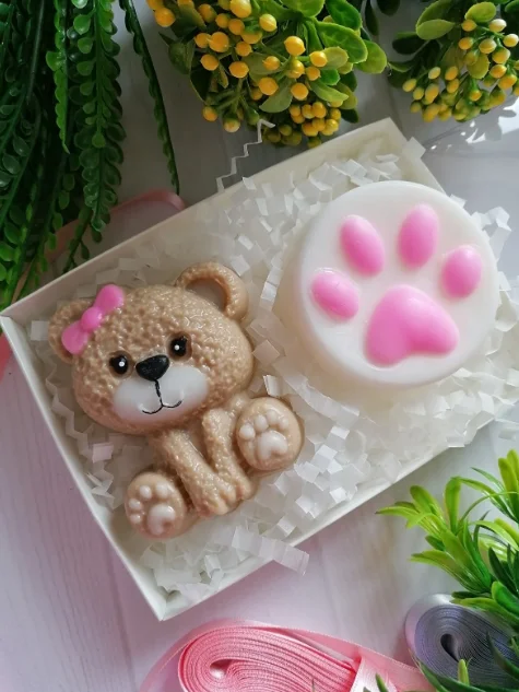 Gift Teddy Bear Soap Set of 2