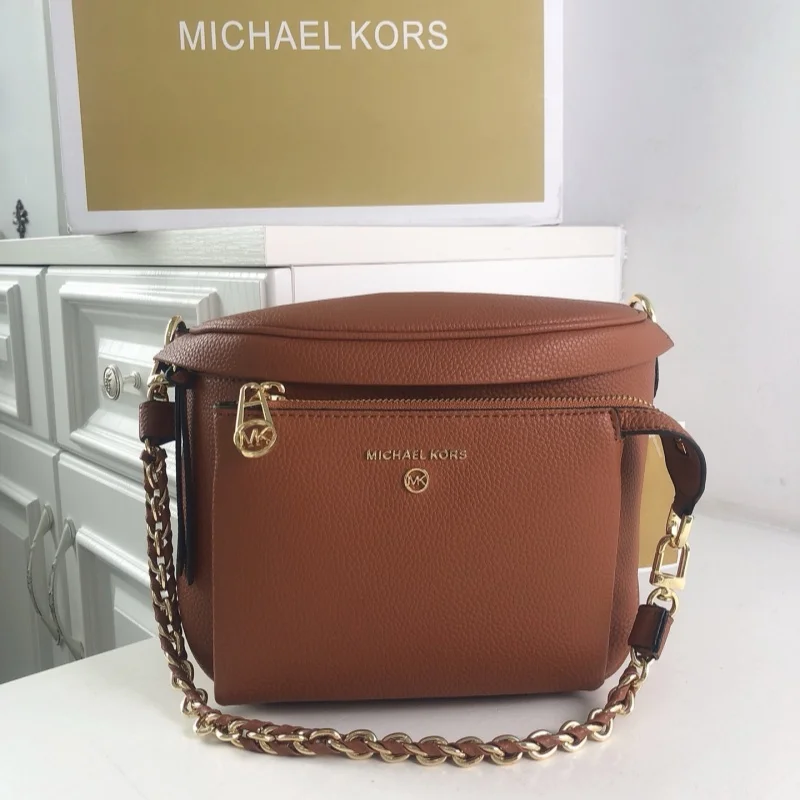 Фото Женская модная и повседневная сумка MICHAEL KORS премиум-класса через плечо, многофункциональная дорожная сумка с цепочкой MK №3