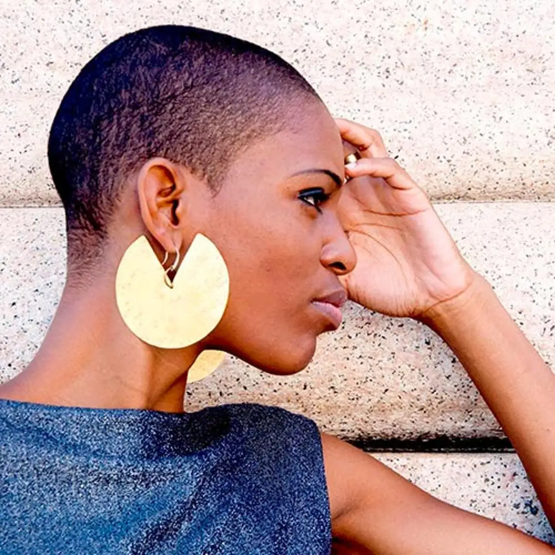 

Women's personality earrings. African brass jewelry, bold summer earrings