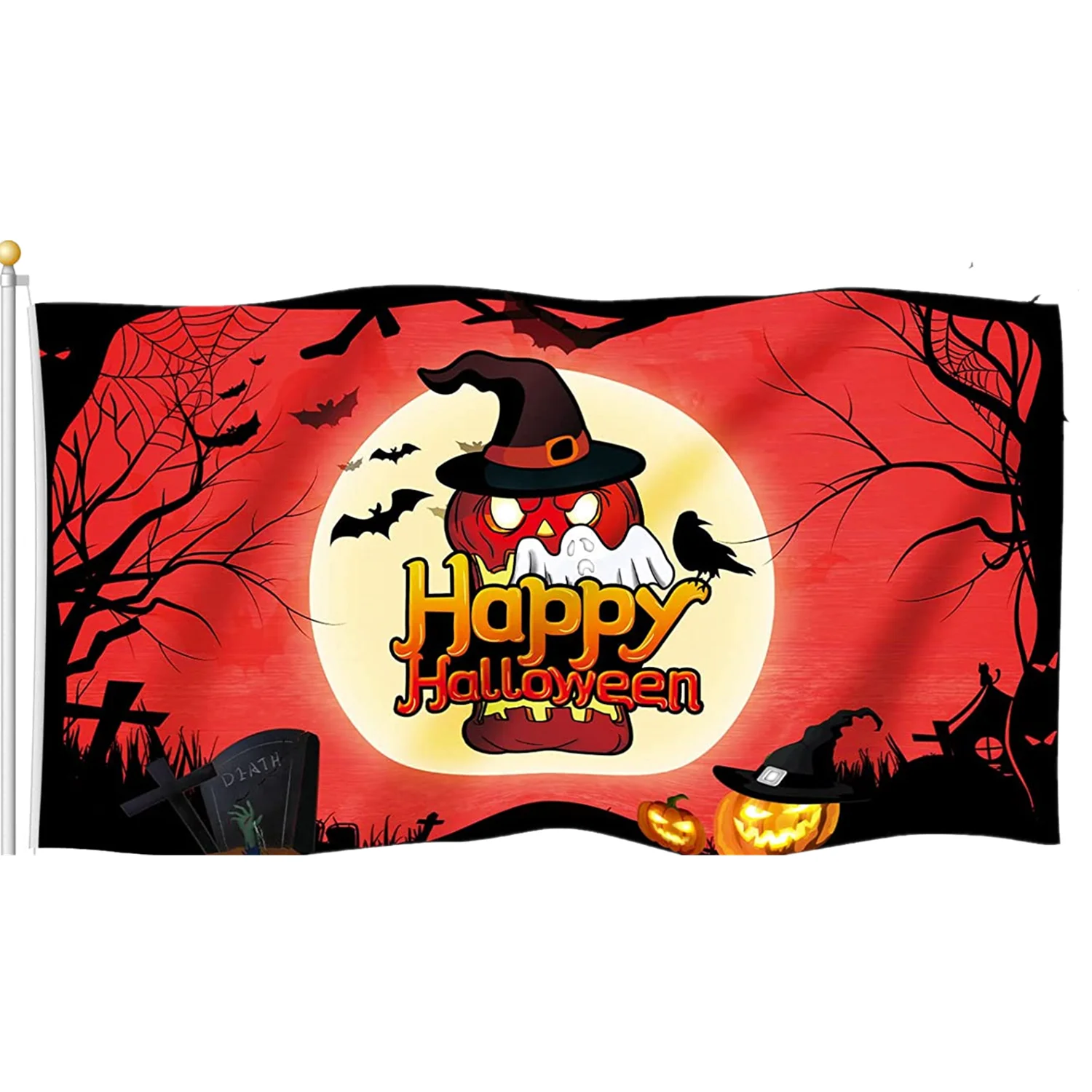 

Helloween, флаг 3x5 футов, двусторонняя печать, Национальный полноцветный пользовательский наружный Декор