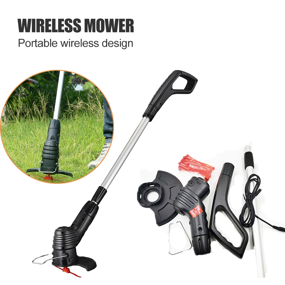

Electric Lawn Mower 2000mAh Cordless Grass Trimmer Cutter Garden Pruning Tools Gardening Mowing Tools Kits Removal Grass Tray