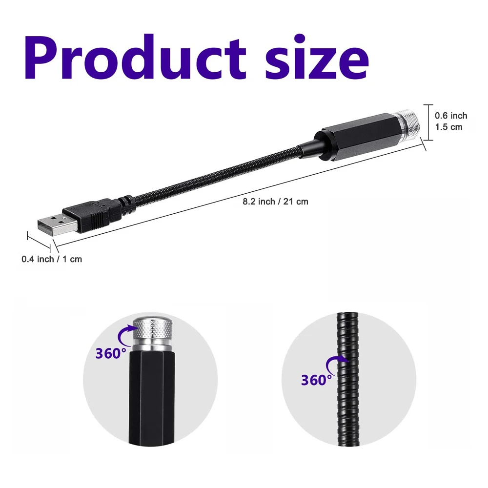 Романтический светодиодный Ночной светильник на крышу автомобиля