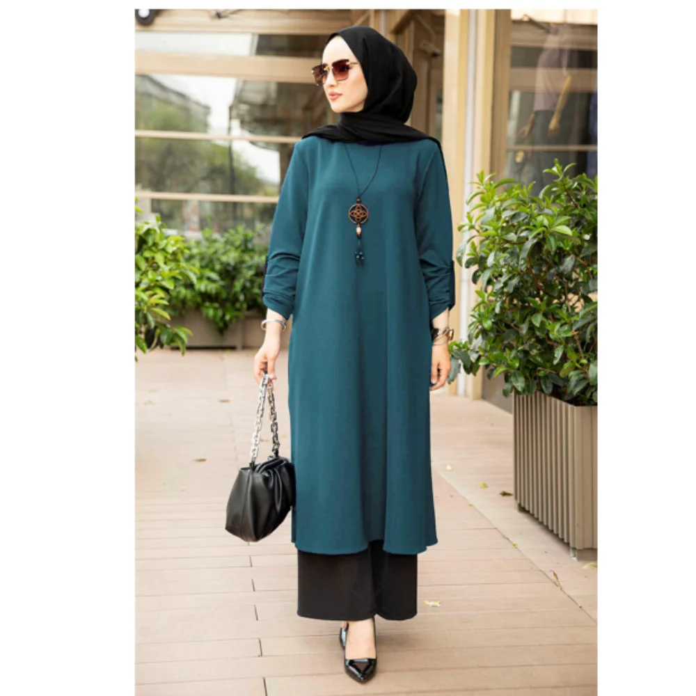 Магнолия 3 Шт. Набор Помощь Мубарак Мусульманин Абая Турция Хиджаб Платье Кафтан