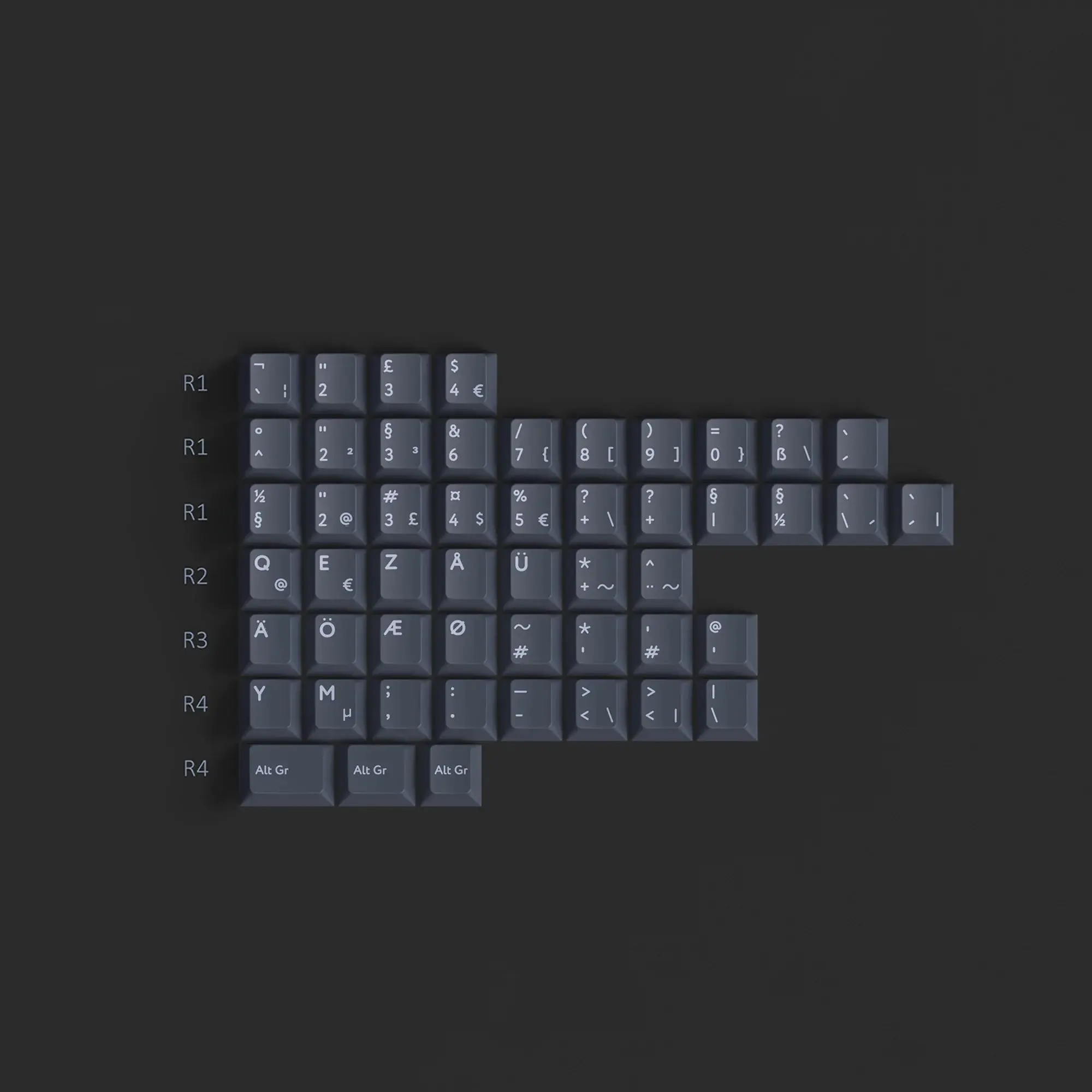 PBTfans Twist Numpad/Spacebar/40s/International Kit PBT Cherry Profile подходит для переключателей MX-style