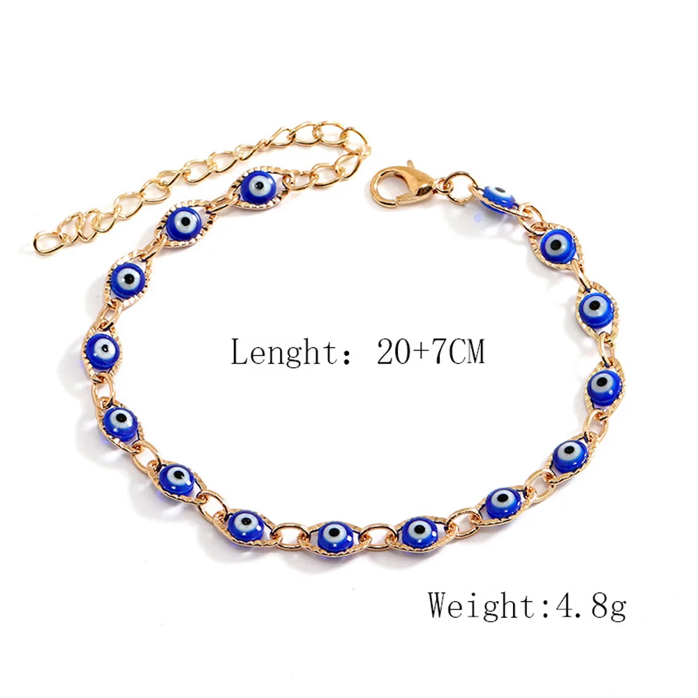 Мужской и женский браслет с бусинами сглаза |