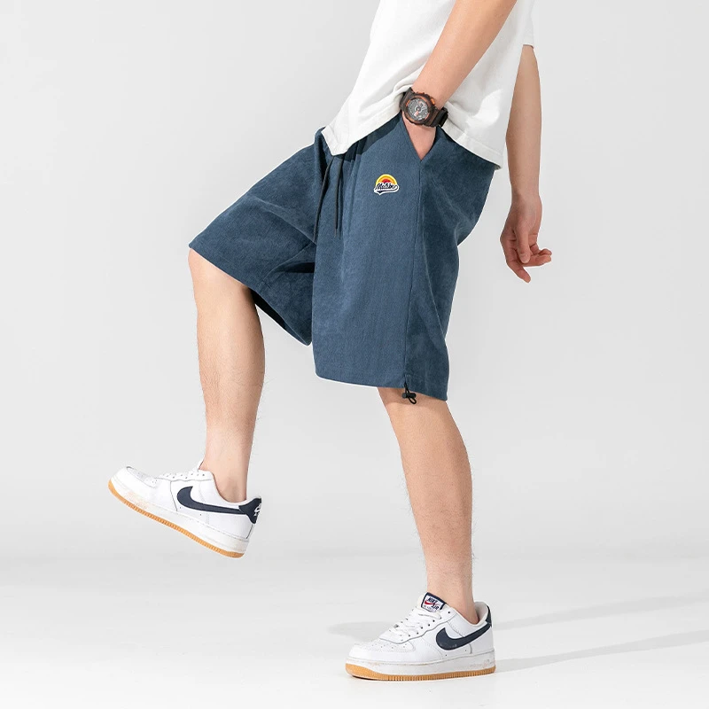 

Embroidery Japanese Harajuku Baggy Short Half Pants Drawstring High Waist Streetwear Oversize Casual Men's Summer Sports Shorts