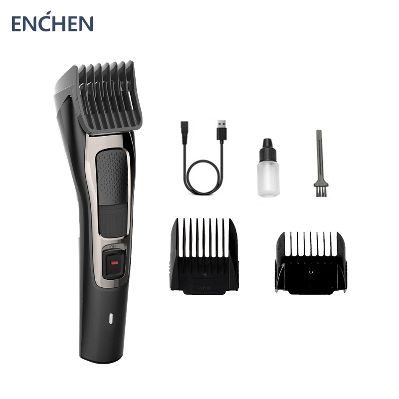 Машинка для стрижки волос ENCHEN Sharp 3S, профессиональный беспроводной триммер для мужчин, электрическая машинка для бороды