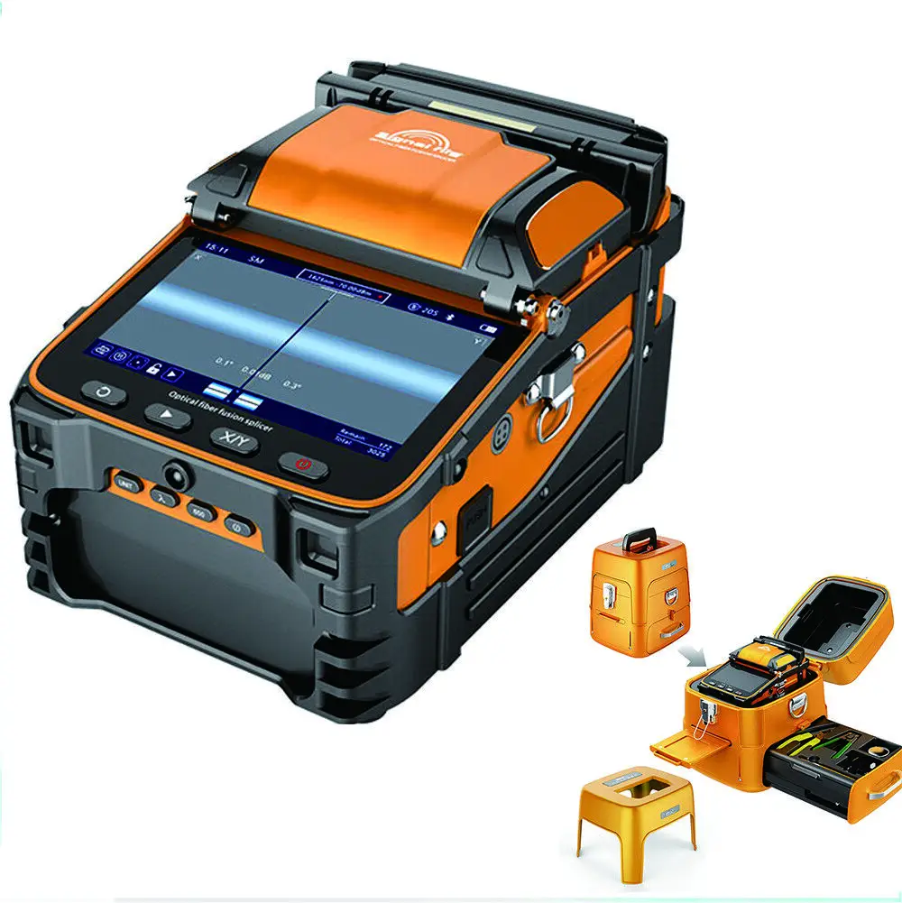 

Automatic Signal Fire Optical Fiber Fusion Splicer With Six Motors Fast Automatic Heating For Fiber Cable Splicing Projects