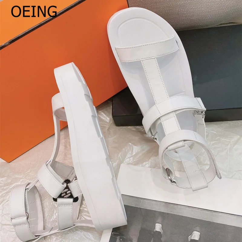 

Fashion Women Thick Sole Sandals 2022 Ladies Summer Retro Outdoor Platform Roman Sandals Casual Punk Ankle Strap High Top Sandal