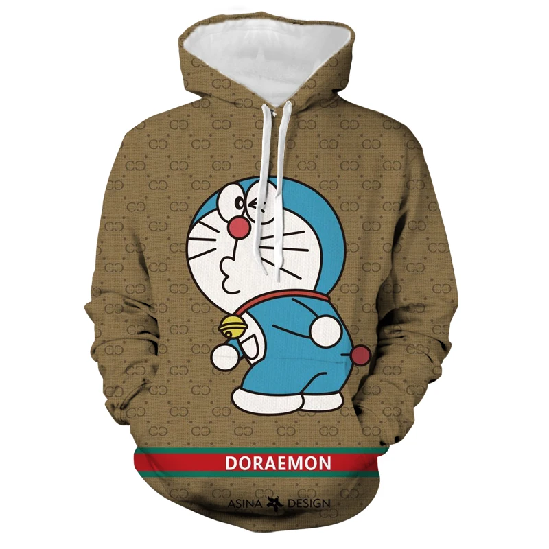

New Doraemon Men's Hoodie 3D Printing Hoodie Fashion Japan Anime Fun Sweatshirt Long Sleeve Boys Children Sportswear