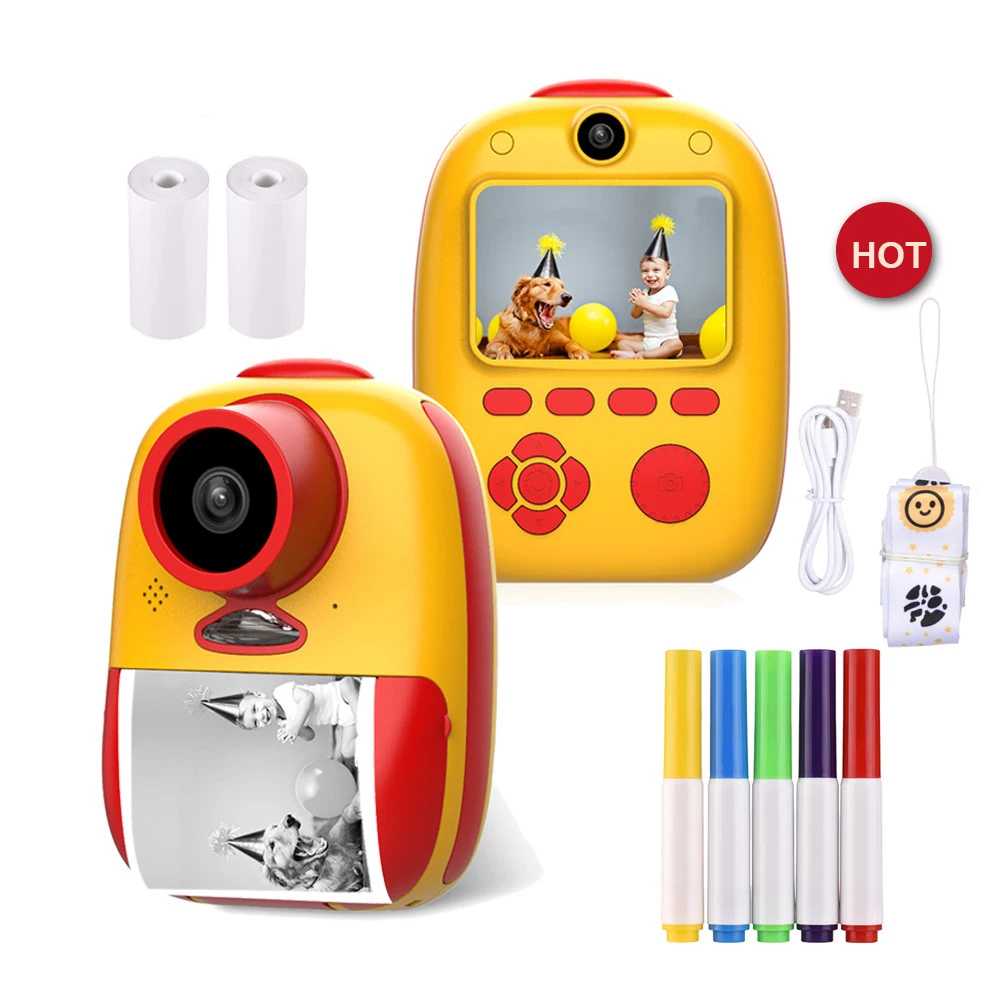 

2 Inch Screen 26M Pixels CPC 800mAh multi-language instant Print Mini kids digital camera