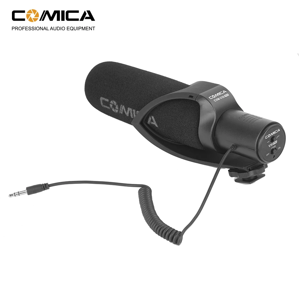 Comica CVM-V30PRO B Wireless Microphone Lapel Condenser Microphone Directional Mic For Phone Camera Vlog Blogger Youtube