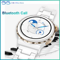 bluetooth call smart watch for women 1 32inch 360360 hd screen smartwatch heart rate blood pressure monitor music player gps