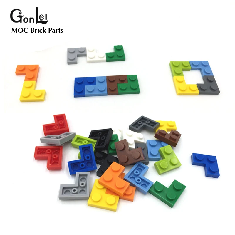 

200 шт./лот MOC Plate 2x2 Угловые 90 градусов прямоугольные кирпичи, строительные блоки, кирпичи, игрушки «сделай сам», подходит для 63325 2420, кирпичные ...