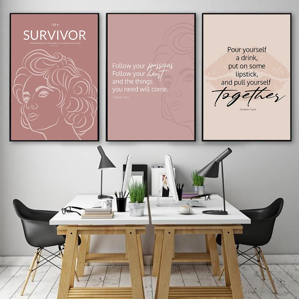 Картина на холсте с цитатами о жизни Элизабет Тейлор плакат для женщин