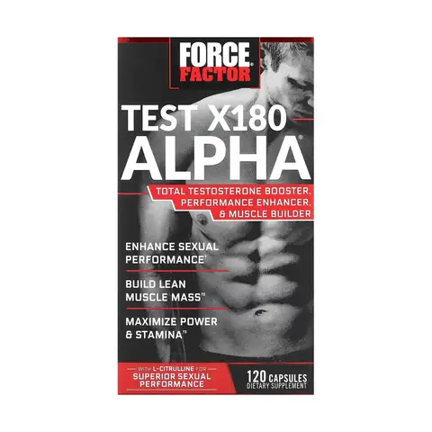 Force Factor, Test X180 Alpha®, 120 капсул