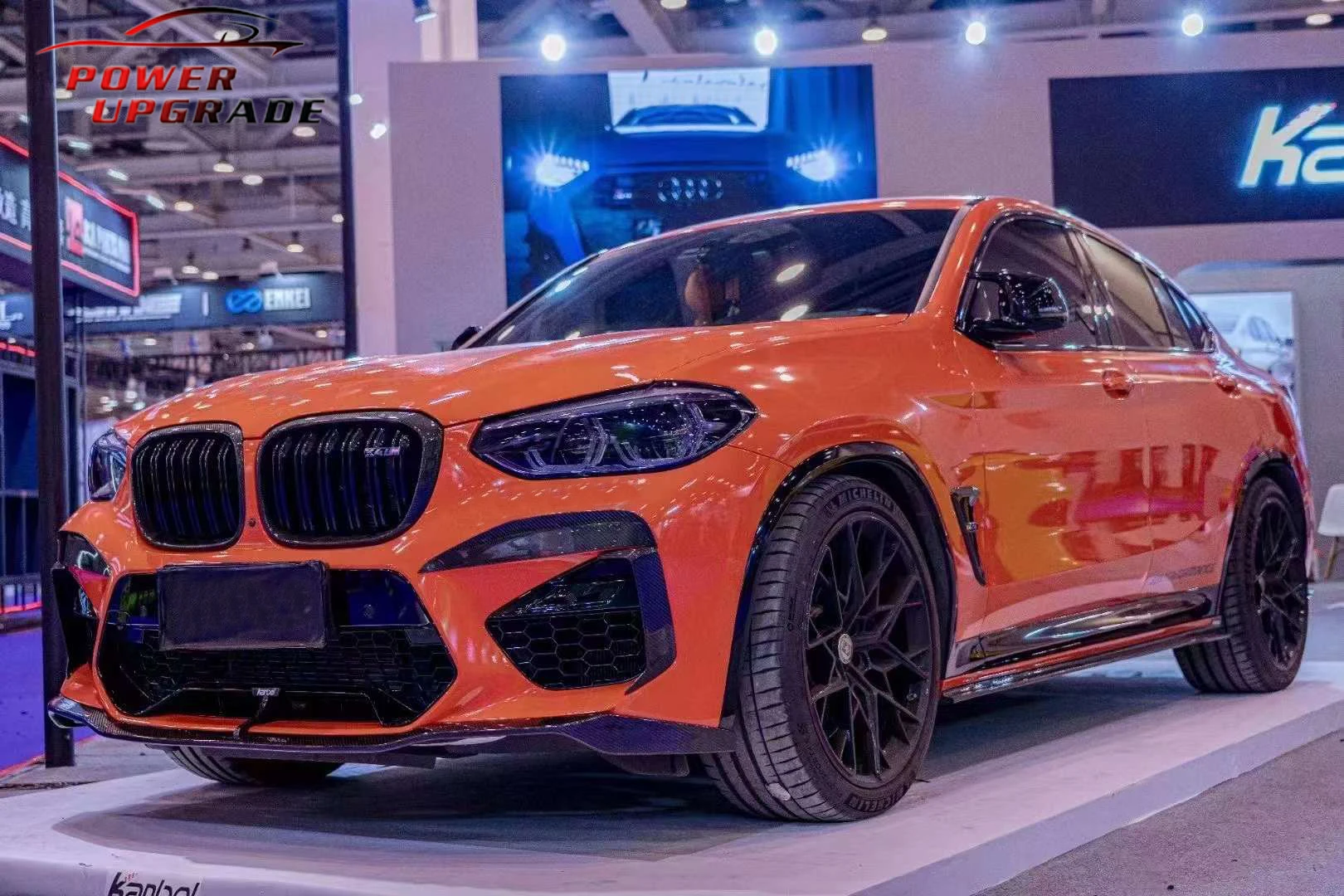 Для BMW F97 X3M F98 X4M передняя губа из углеродного волокна передний бампер комплект