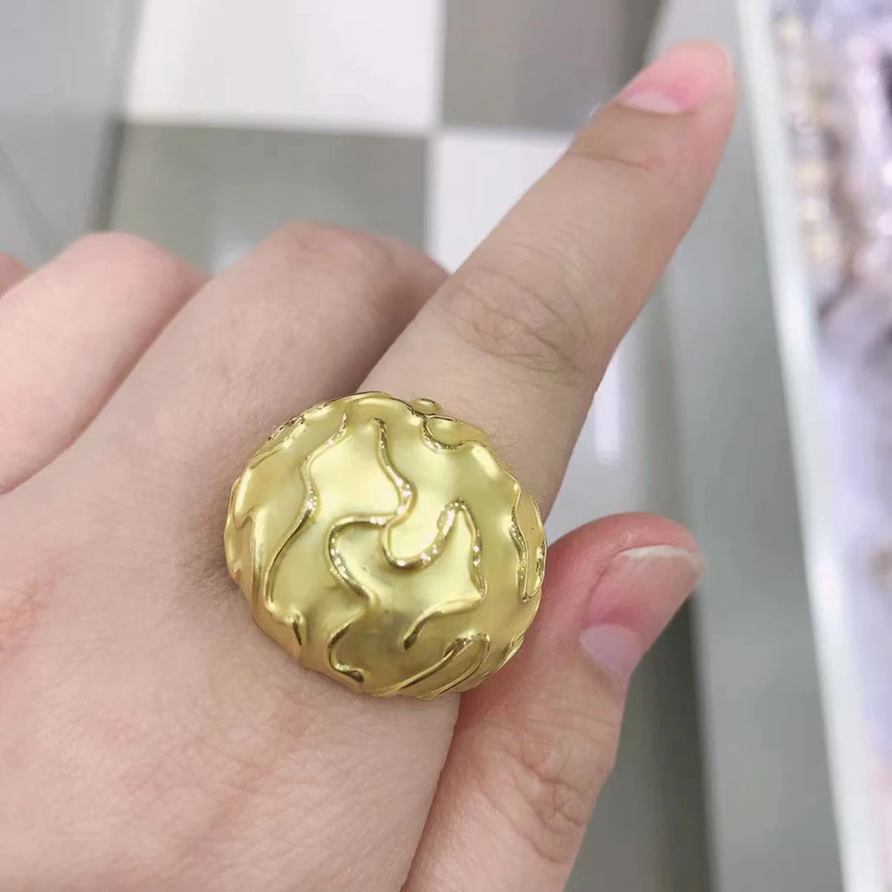 

Лидер продаж 2022, женские кольца неправильной формы, позолоченные серьги, ювелирные изделия, бразильские Свадебные кольца, бесплатная доста...