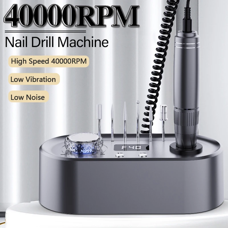 40000RPM Electric Nail Drill Machine Set Brushless Nail File With Memory Funtion Manicure Machine Nail Art Salon Equipment