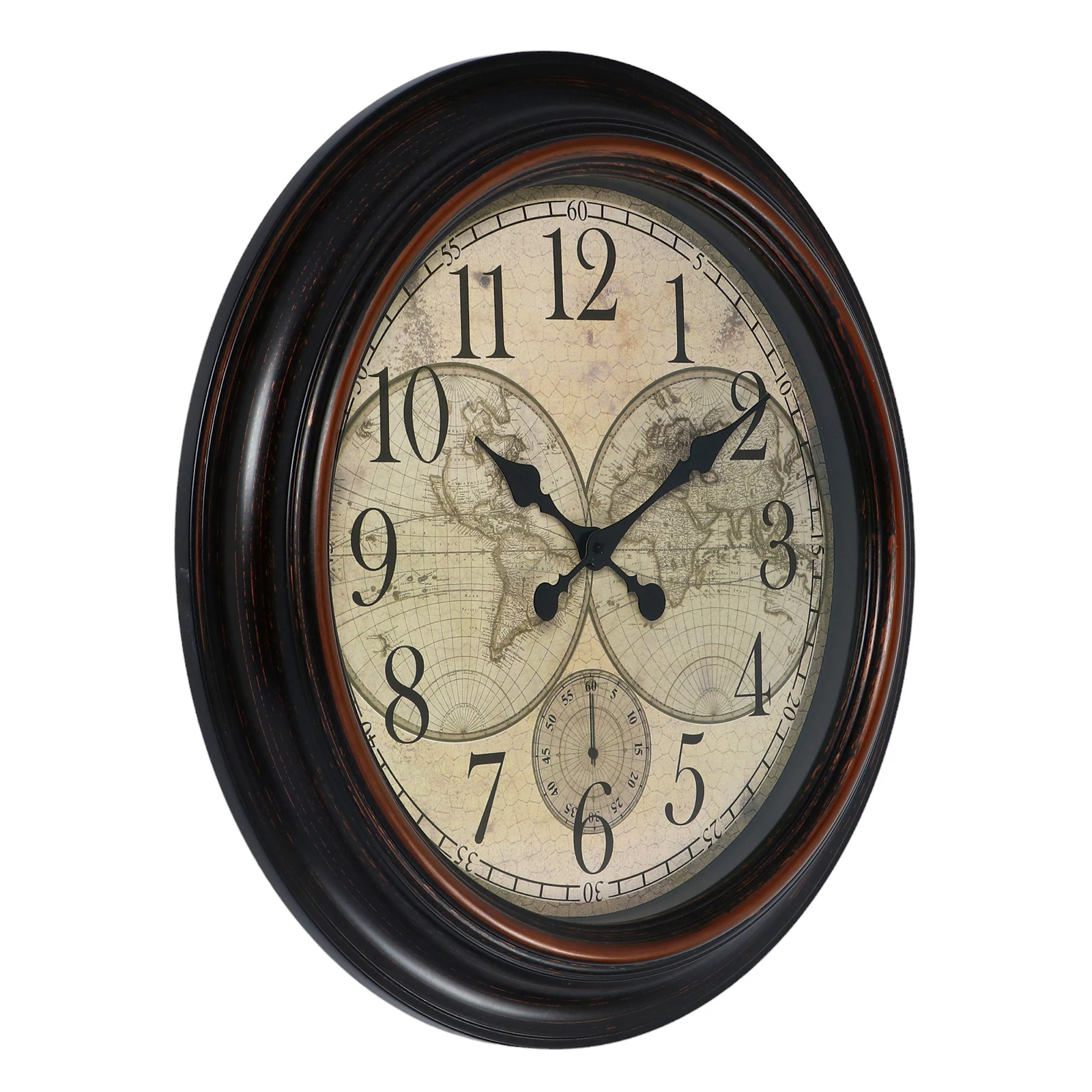 Часы настенные интерьерные большие &quotСтаринная карта&quot d-60 см