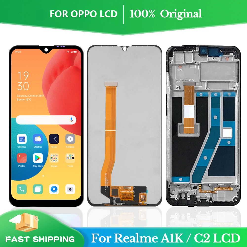 Оригинальный дисплей 6,1 дюйма для OPPO A1K CPH1923, дисплей для OPPO Realme C2 rmx1944, Замена ЖК-экрана