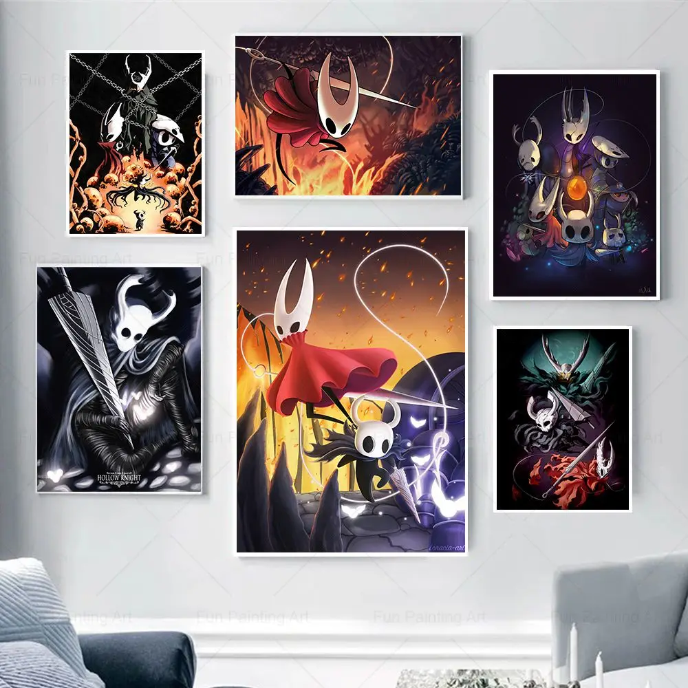 Постер с картой рыцаря Аниме Холст для рисования по мотивам игры декоративный