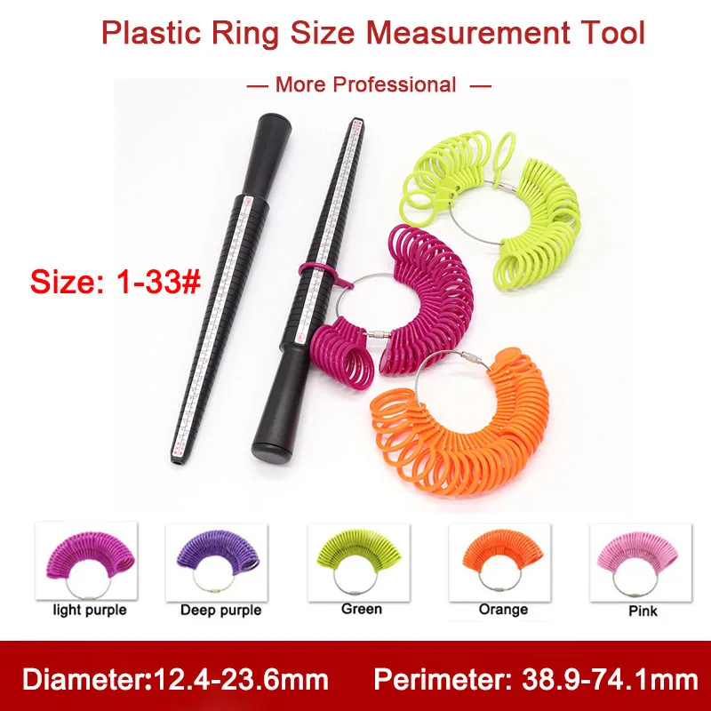 

1Pcs Plastic Ring Size Measurement Tool for Wrist Finger Hand Circumference Size Measurement Rring Finger Ring Size Ruler