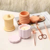 cylinder silicone candle vessel molds candle trimmer snuffer dipper tray accessory set handmade crafts tools