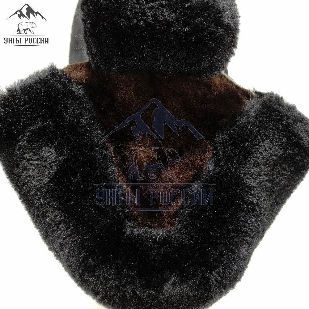 Ботинки зимние женские натуральные короткие черные с мехом на шнуровке литая