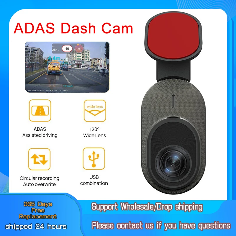 ADAS Car DVR Camera HD 1080P Dash Cam 4K Wide Angle Night Vision Loop Recording For Android USB Mini Car Recorders Registrator