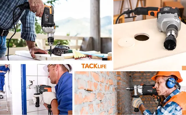 Impact drill 15 set 2 in 1 TACKLIFE Drinder 3000RPM side handle 360 hammer and drill Mode PID03B AliExpress
