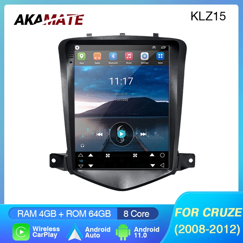 

Автомагнитола 2 Din для Chevrolet Cruze J300 2008-2012, Android, Автомобильный мультимедийный плеер для Carplay, головное устройство с GPS-навигацией