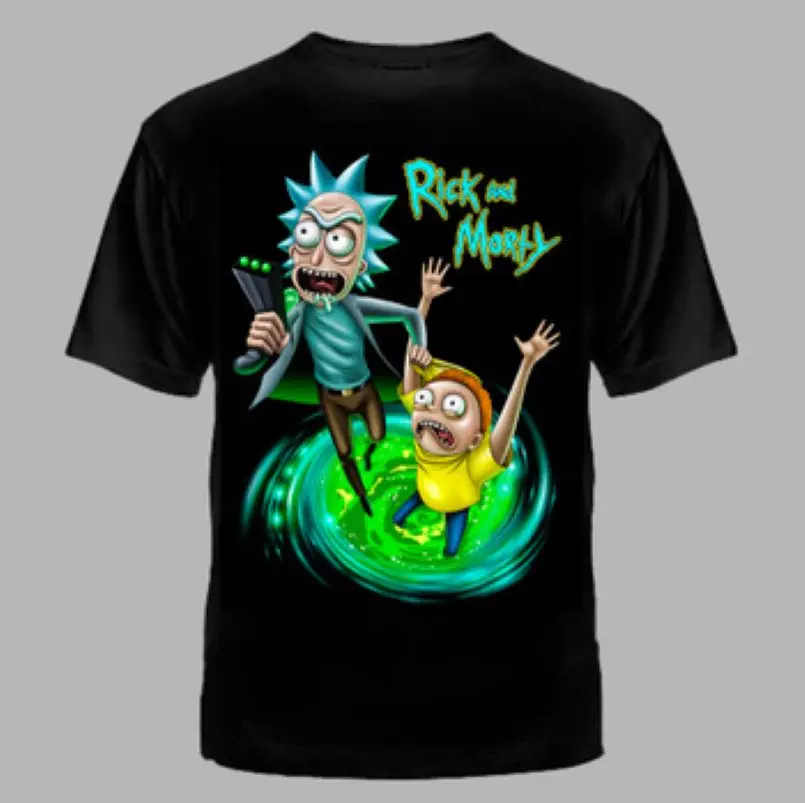 ФУТБОЛКА №1307 &quot RICK и MORTY футболка банзай качество хлопок шелкография сочные