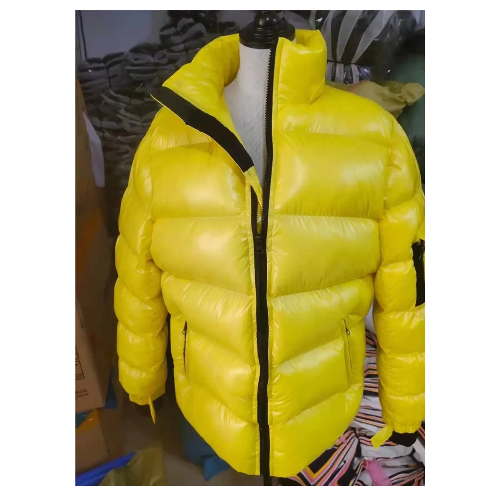 Trendy Women Glossy Thicken Down Coats For Men Winter Warm Windproof Casual Hooded Outerwear Couples Bread Puffer Jackets D5R113