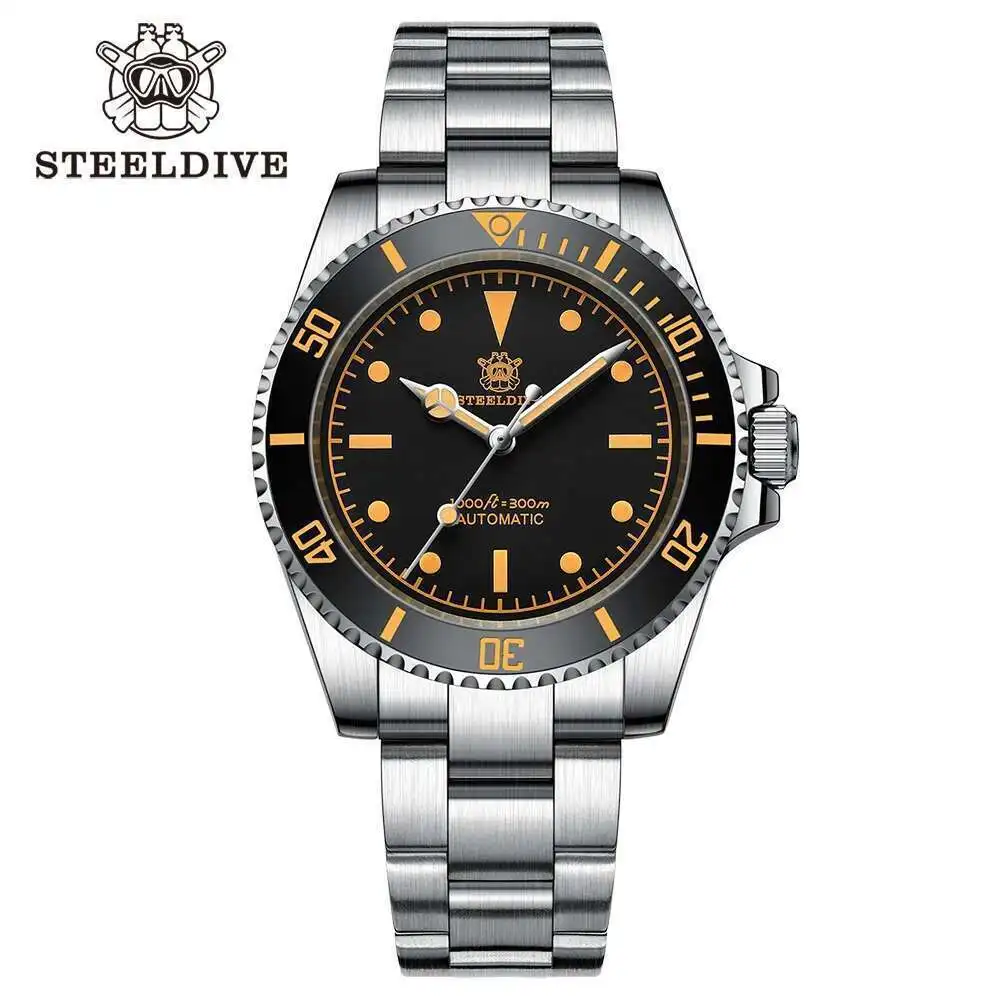STEELDIVE SD1954V Новый Корпус Из Нержавеющей Стали 41MM 300M Водонепроницаемый РетРо -
