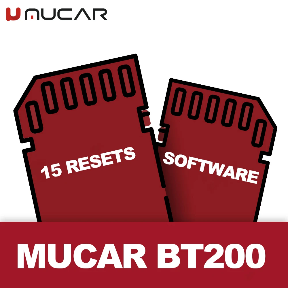 MUCAR BT200 Softwares 1 Year Free 15 Resets Maintenance Function T-code