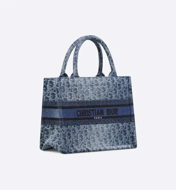 Маленький Book Tote Сумка Blue Denim В Стиле Жаккарда (265 21 Х 14 См) |