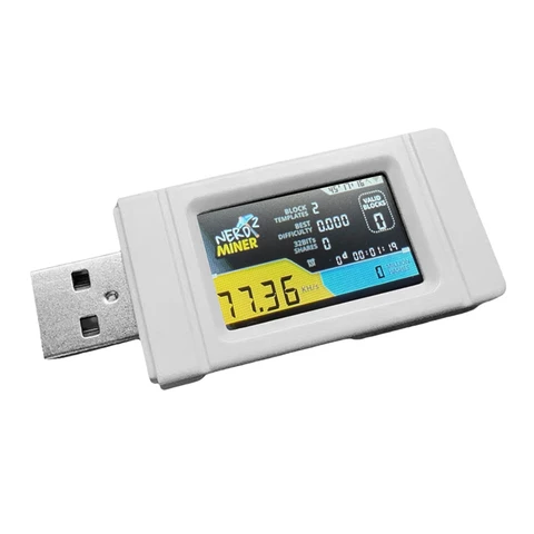 Nerdminer USB Miner 77 Кгц/С с цветным экраном BTC Solo Lottery Mining Miner Mini Bitcoin BTC Miner Nerd Miner Мини-майнинг биткоинов