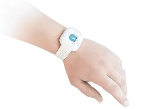 Персональный GPS / SMS трекер с тревожной кнопкой на руку ребенка TrakFon TP-28 (blue Pro) (K7065RU) - мини GPS трекер маяк для