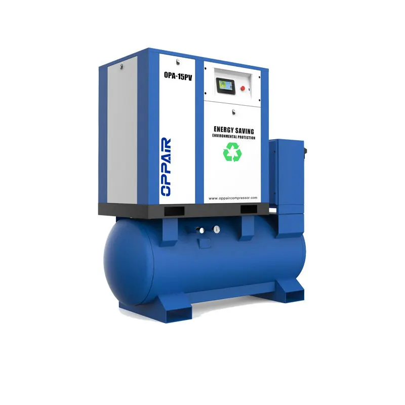 

Four-in-One Screw Air Compressor 11kw Industrial Silent with Air Tank and Air Dryer