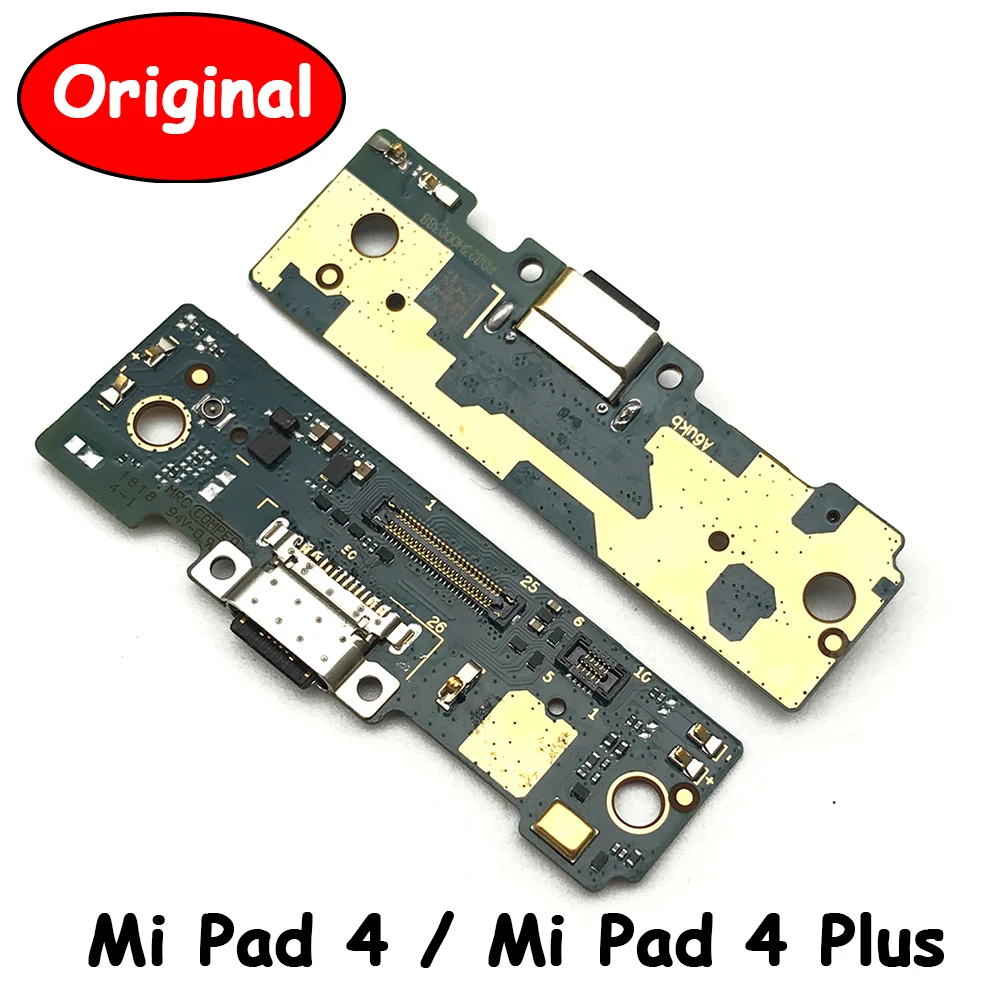 10Pcs Original New USB Charging Plate Connector Board With Microphone Flex Cable For Xiaomi Mi Pad 4 Pad4 Plus Charging Port