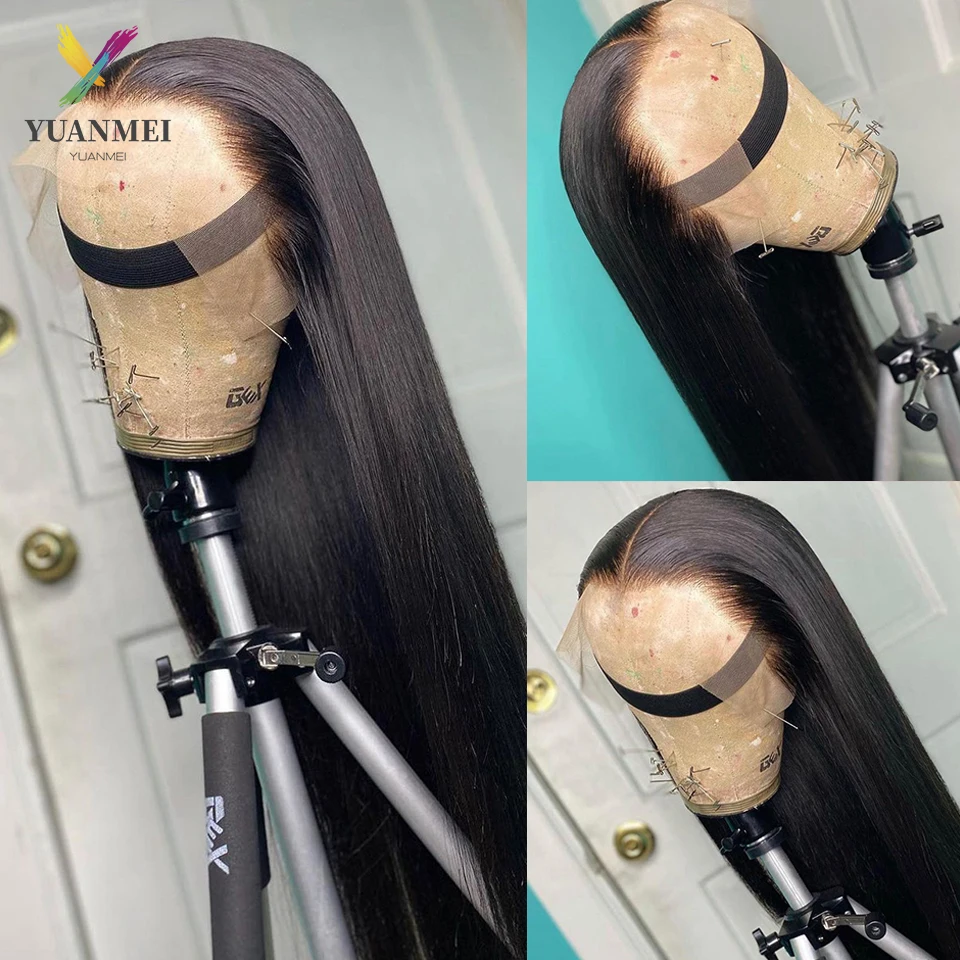 Transparen 30 Inch Bone Straight Lace Front Human Hair Wig Pre Plucked Brazilian Lace Frontal Wigs For Women On Sale Clearance