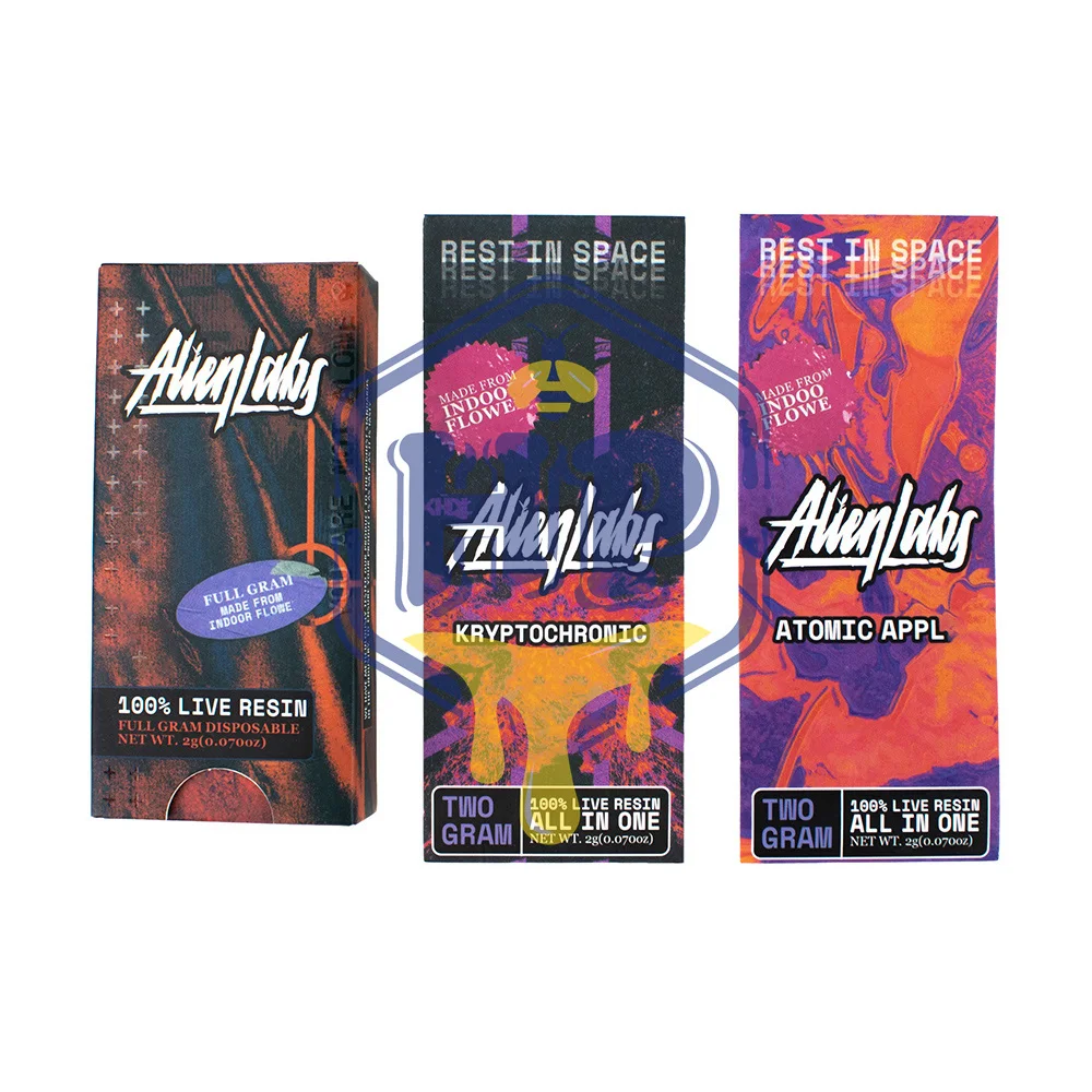 

2,0 Alienlabs пустой картридж, бумажная упаковка, коробка для дисплея, резервуар для хранения, складная крышка, контейнер, 3 цвета, картон, индивидуальный логотип