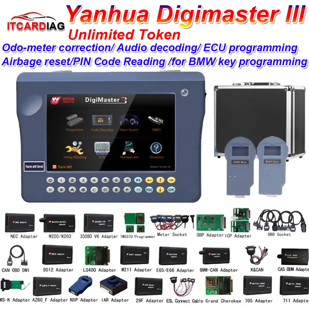 Оригинальный неограниченный жетон-дигимастер Yanhua Digimaster 3 для B-MW CAS1/CAS2/CAS3/CAS4 + кластерная калибровка/программирование клавиш