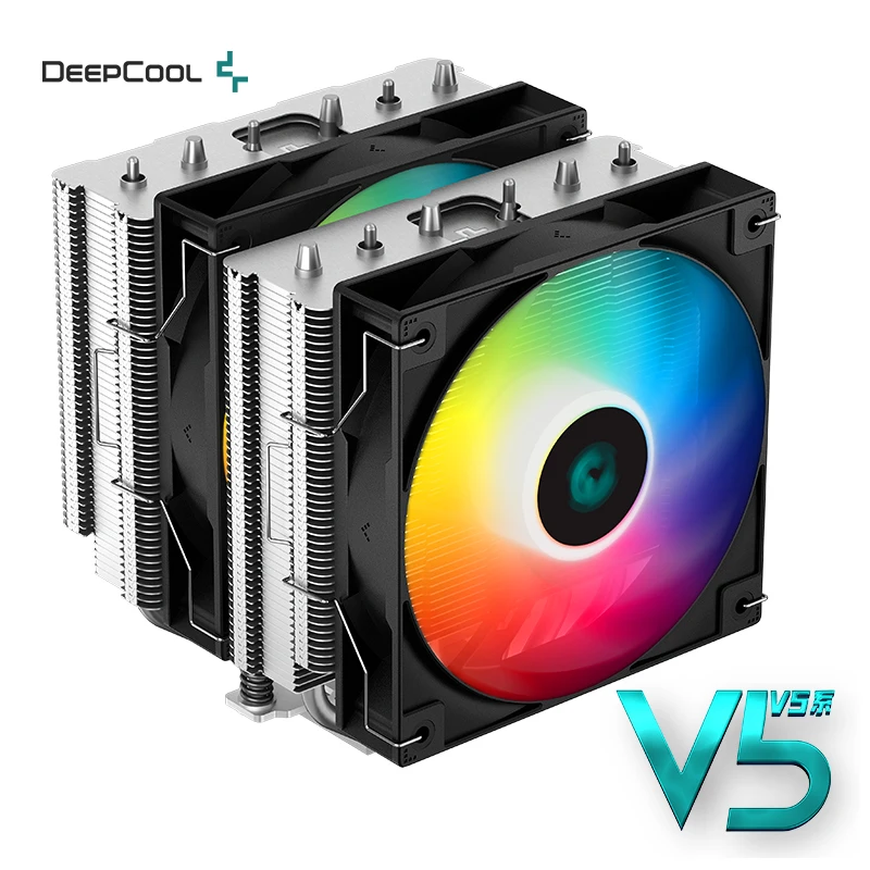 

DEEPCOOL AG620 BR ARGB V5 BLACK 6 HEAT PIPE/AM5 SUPPORT/WITH SILICONE GREASE CPU RADIATOR