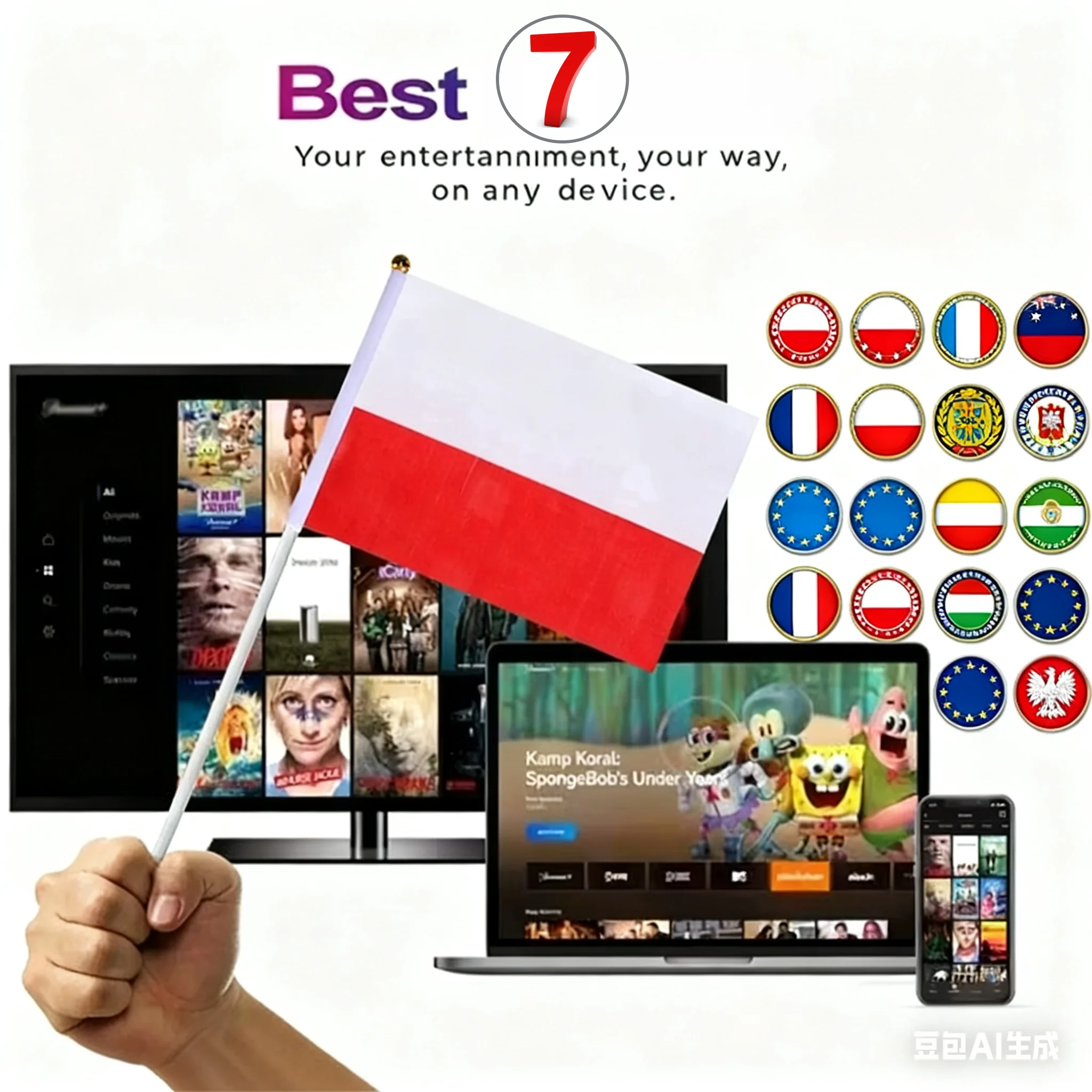 2026 7 linii egygold Oscams Polska Clines Red Europe Słowacja Niemcy Austria 4k flaga Outdoor Oscam Europe flagi